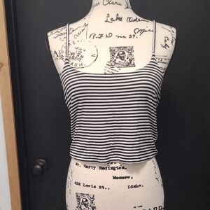 Striped Black and White Women's Top